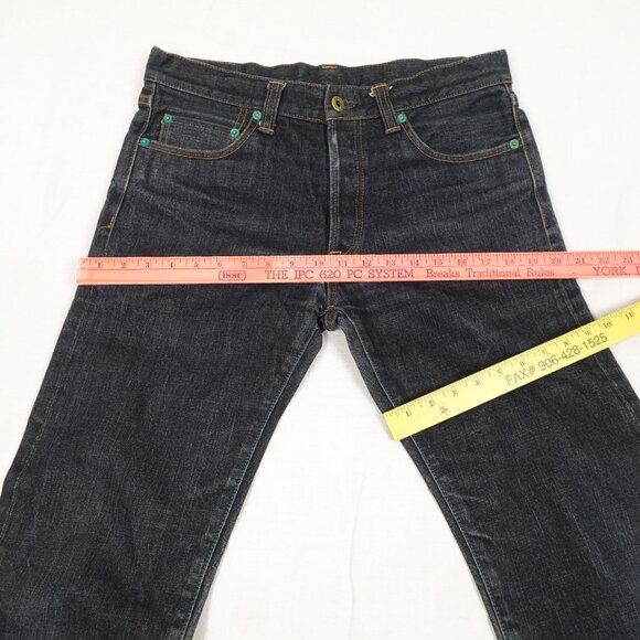 Japan Blue Selvedge Raw Denim Jeans Men's 32x26 Straight Leg Made in Japan - Picture 14 of 14